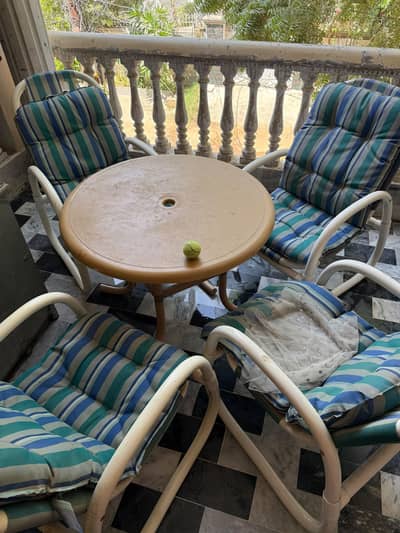 UPVC Chairs and Round Table for sale