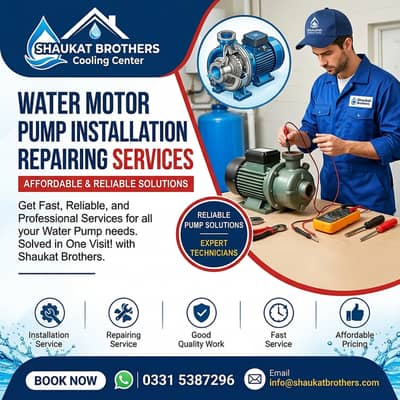 Water Motor Pump Installation & Repair Services | Water Pump Repair