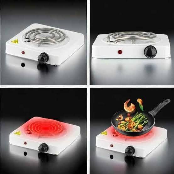 T  RapidHeat 1000W Electric Hot Plate - Instant Cooking Power in Just 2 Minutes