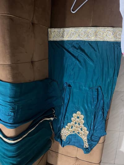 Pure raw silk large size dress