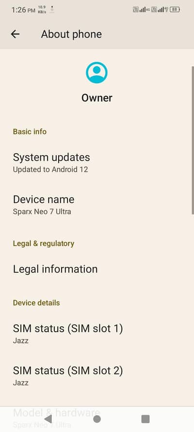Sparx Neo 7 Ultra 6gb 128gb