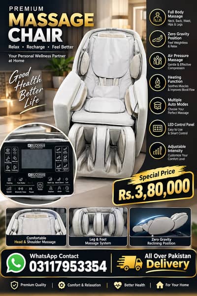 Premium JC Buckman Massage Chair for Sale | Full Body Massager | Rs.