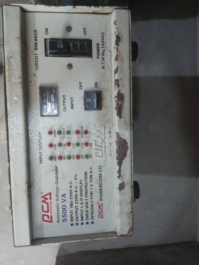 PCM 5500VA heavy duty stabilizer for 1.5 ton Ac 1900