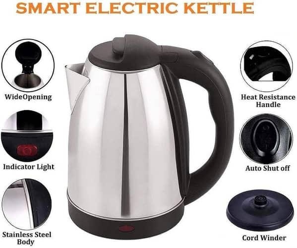 T  2L Electric Kettle Stainless Steel 220V Electric Water Kettles Electric Kitchen Hot Water Kettle Appliances Electric Kettle Water Boiler