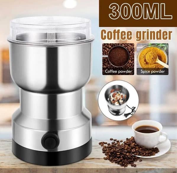 T  Versatile Mini Electric Grinder - Stainless Steel Spice, Pepper, Coffee, and Dry Masala Grinder