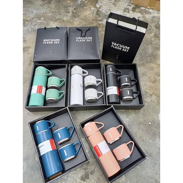 T  500ML Stainless Steel Vacuum Flask Set – Insulated Thermos Bottle & Coffee Mug Gift Set for Office and Business Use - Usman Crockrey Store
