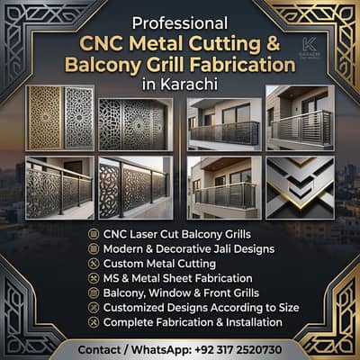 CNC Laser Cutting & Metal Fabrication | Jali, Grills & Frames service