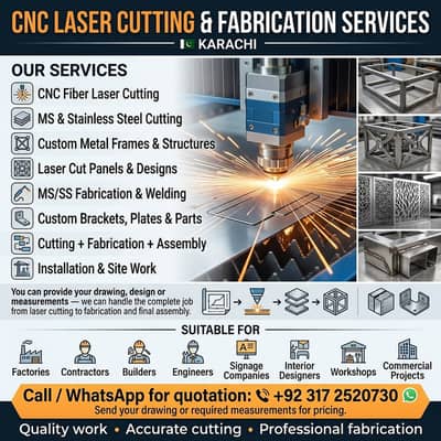 CNC Laser Cutting Service | MS & SS Metal Cutting services