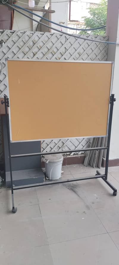 White Board with Stand & Wheels – Excellent Condition