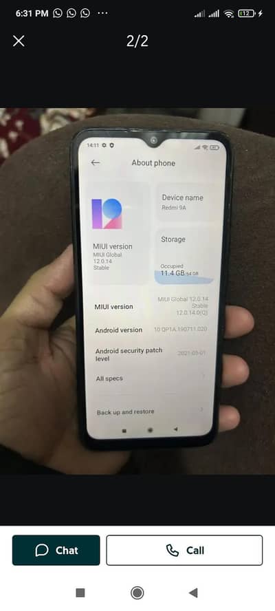 Xiaomi Redmi 9A 4 64 all okay urgent salee