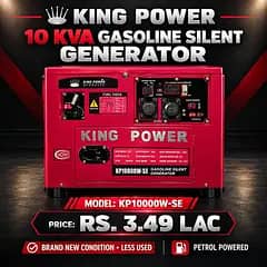 King Power 10 KVA Gasoline Silent Generator for Sale