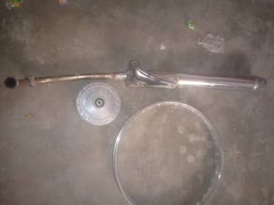 CB 70 bike geninuan silencer: fornt well hub: wheel; ans spokes'