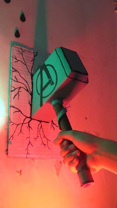 Thor Hammer Wall Decor - Handmade,