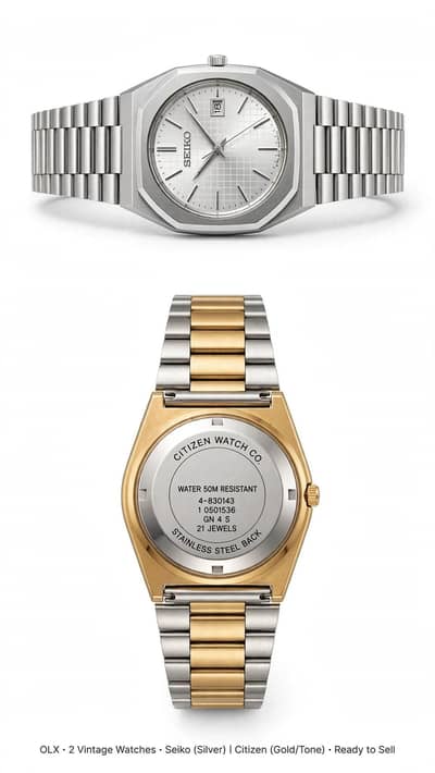 vintage watches seiko5 & citizen