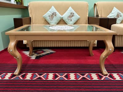 Wooden Glass Coffee Table