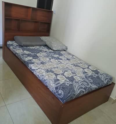 Custom Made Wooden Single Bed (Excellent Condition) - For Sale