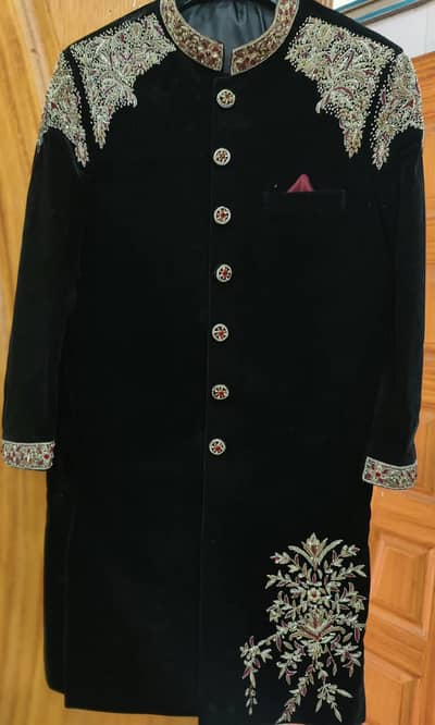 Customized Sherwani with inner and Kullah