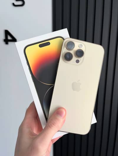 iphone 14 pro Max Golden HK 256Gb PTA Approved 94% BH 11 12 13 15 16