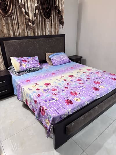 Bed, Side Table, Dressing Table and Mattress