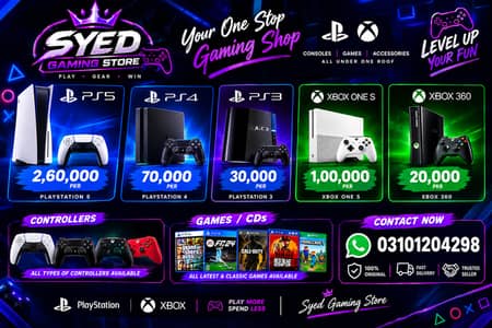  Syed Gaming Store  | PS5, PS4, PS3 & Xbox Consoles at Best Price