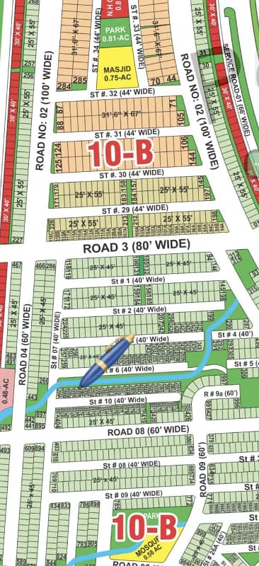 Precinct 10B 125 sqyd residential plot available for sale in Bahria Town Karachi