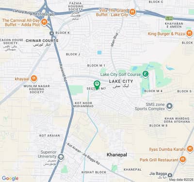 Plot for Sale Lake City M 6. lahore
