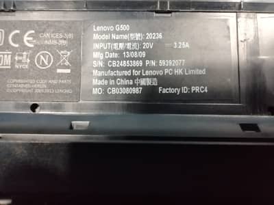 Lenovo G500- i5 3rdGen