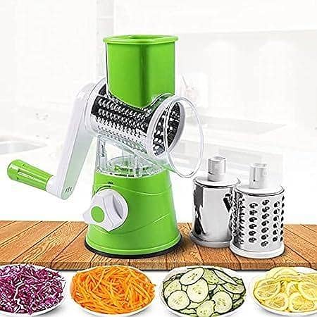 T   Manual Vegetable Cutter & Slicer – Drum Grater Food Cutter for Potatoes, Onions, Carrots & More – Effortless Kitchen Cutting Machine