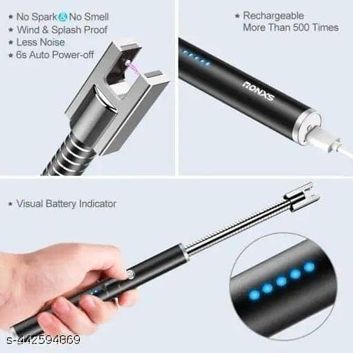 T   Rechargeable Electric USB Lighter – Long Neck LED Stove Lighter with USB Type-C Charging – Best Quality for Versatile Use