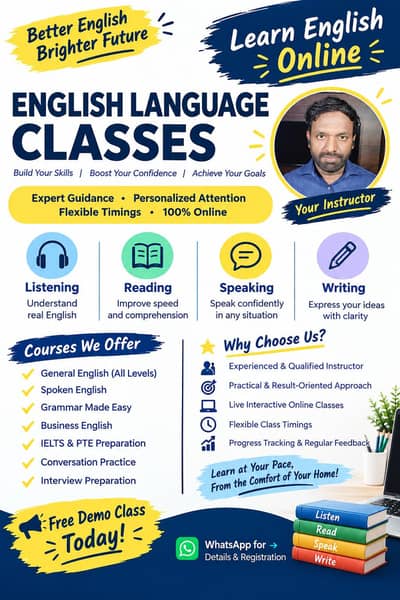 Ielts Pte English language home tutor and online classes