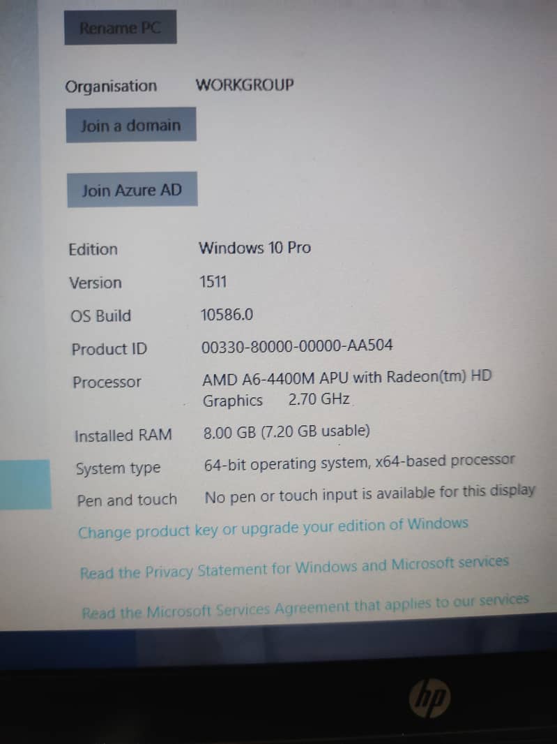Hp Model window 10 pro 1