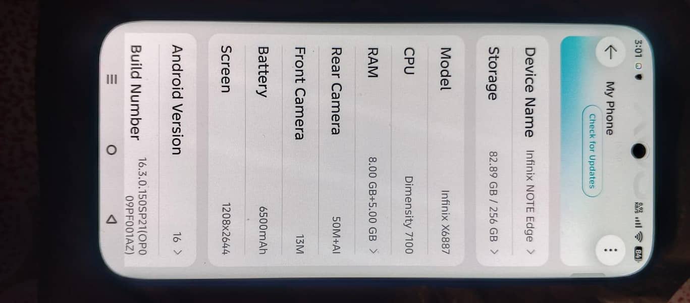 Infinix note edge 1