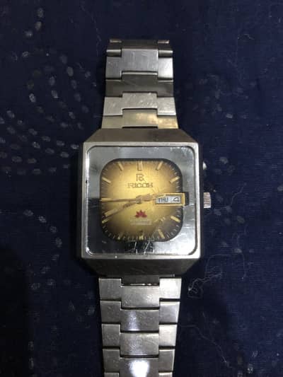 Vintage Ricoh Crystal Automatic Shockproof 21 Jewels Day Date Men’s W
