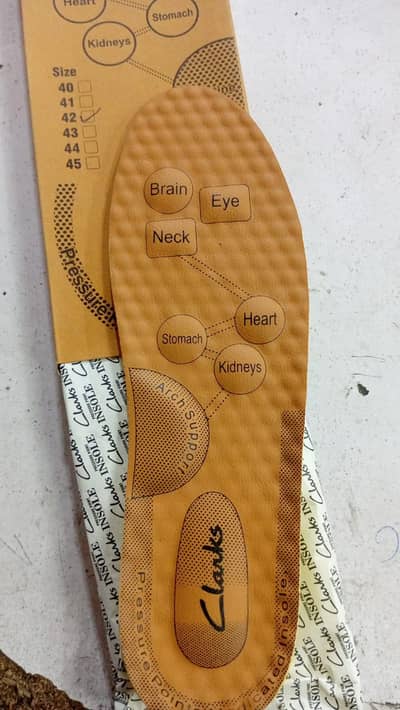 Clarks Medicated Acupressure Insole - Foot Pain Relief - Size 40-44