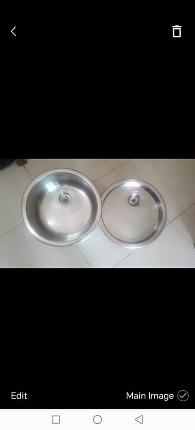 stainless steel kitchen sink (deep & shallow) imported