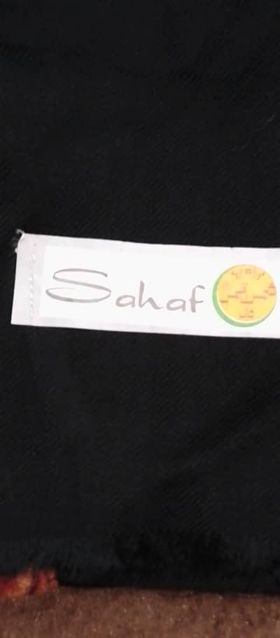 ​Premium Black Soft Pashmina/Wool Shawl with Beautiful Border Work