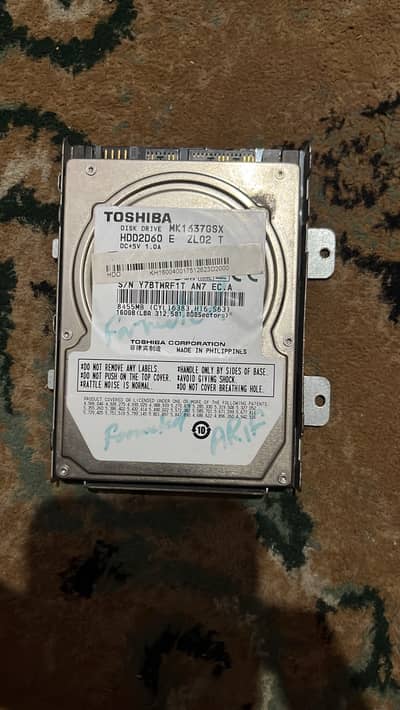 Laptop hard disk 160GB