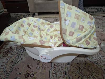 Tinnies Baby Carry Cot W/ Rocking Beige