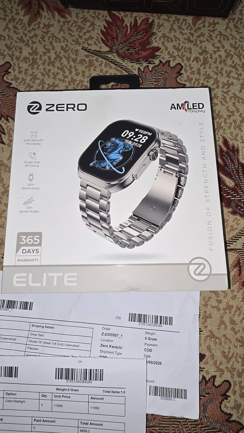 zero elite smart watch 2