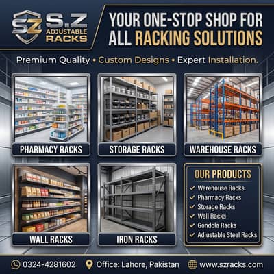 industrial racks, pharmacy racks, iron racks, wall racks, racks