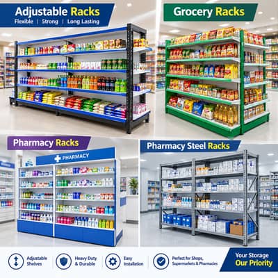 Store Racks Manufacturer, Adjustable Racks, Grocery Racks, Pharmacy