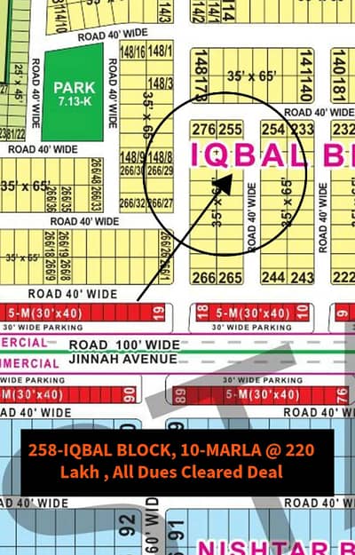 10 MARLA PLOT FOR SALE IQBAL BLOCK, BAHRIA TOWN LAHORE!