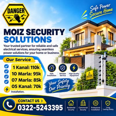 Electric fence , home security fence , wire fence , fence