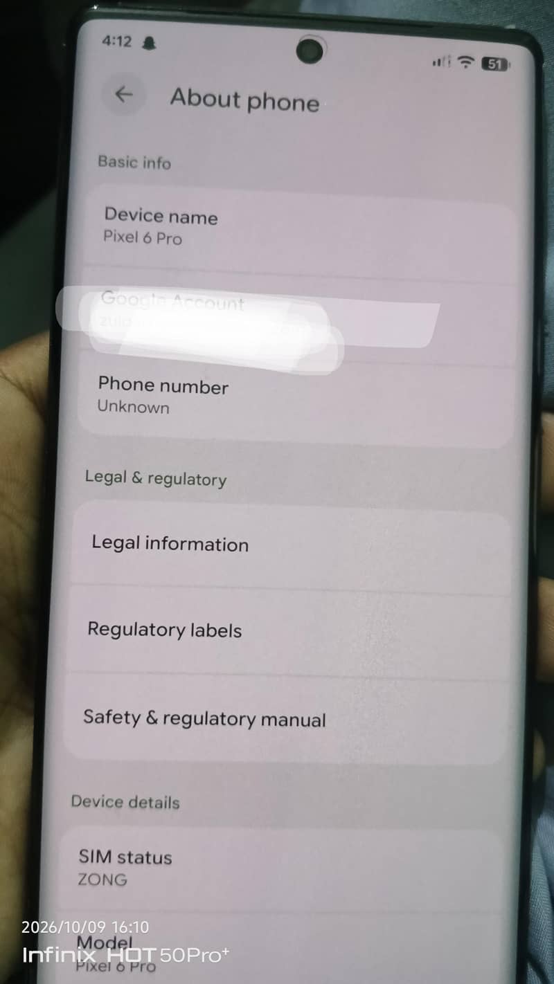 Google Pixel 6 Pro 6
