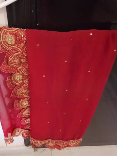 sharara maxi in  red rose color
