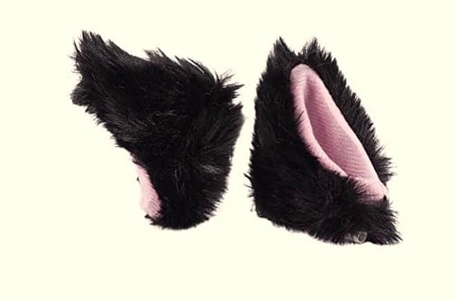 "2Pcs Plush Cat Ears, Cute Helmet Accessories for Helmet Ski Helmet Motorcycle Helmet Snowboard Helmet a r5937"