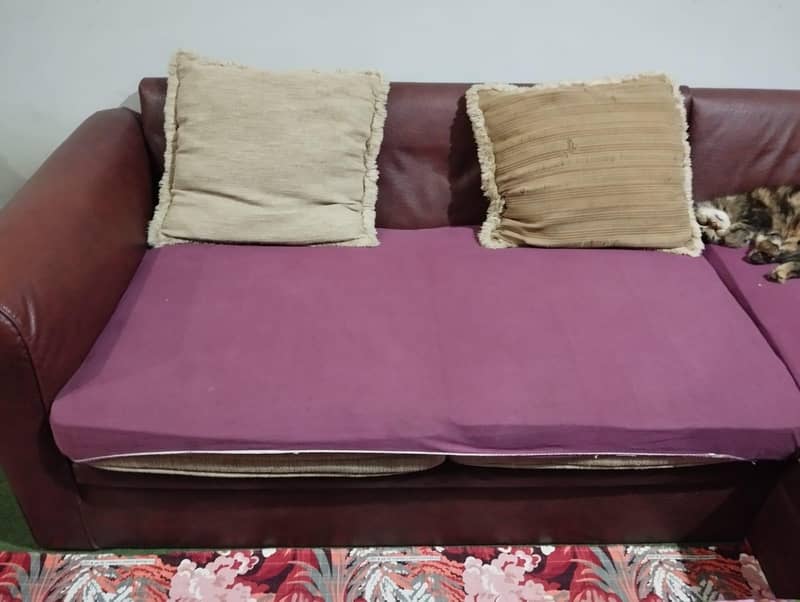 L shape sofa with center table 5
