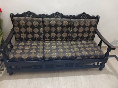 5 seater set pure wood with cushion