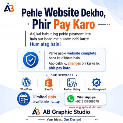 Pehle Website Dekho → Phir Pay Karo No Risk Wordpress, Shopify, Blog