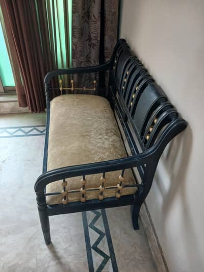5 seater wood sofa